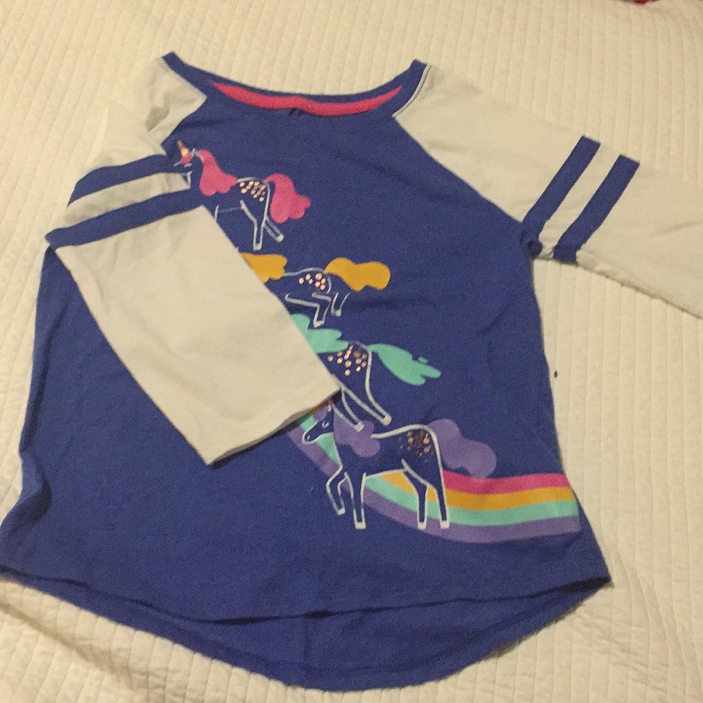 Unicorn and rainbow long sleeve shirt